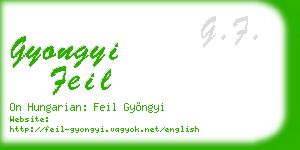 gyongyi feil business card